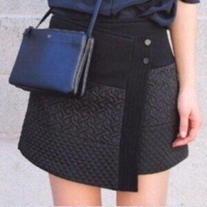 CAbi Sz M Asymmetrical women’s skirt black wrap